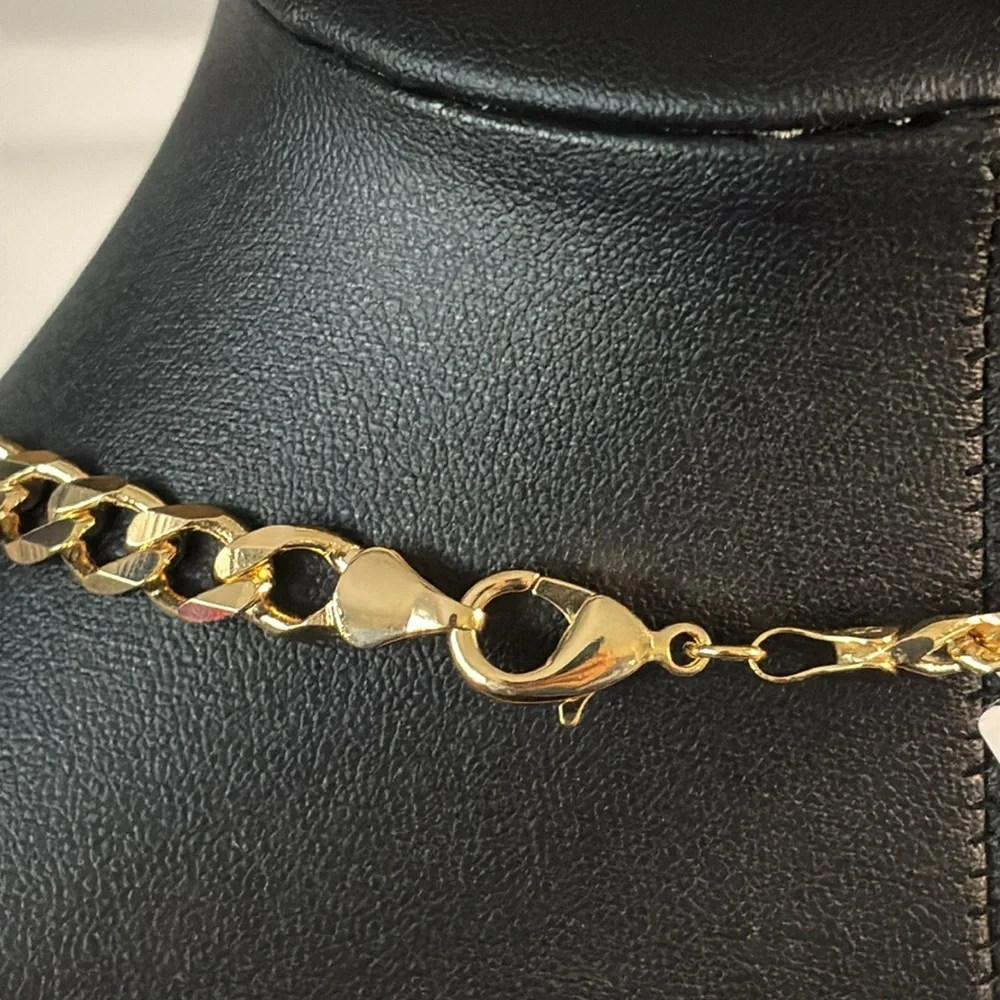 ❤️‍🔥 18k gold filled 7mm Cuban link necklace chain 20”